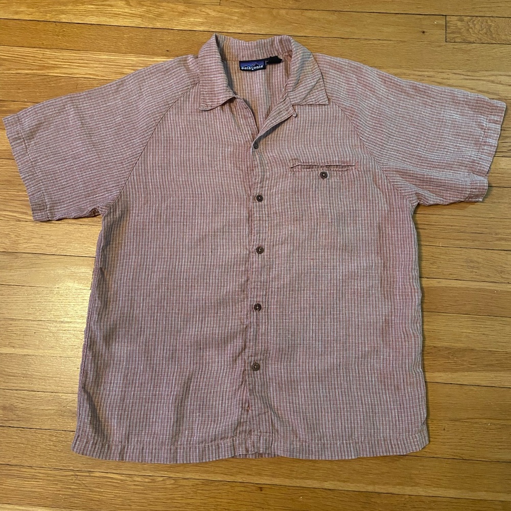 Patagonia Hemp Button Down Men’s Short Sleeve Shirt M